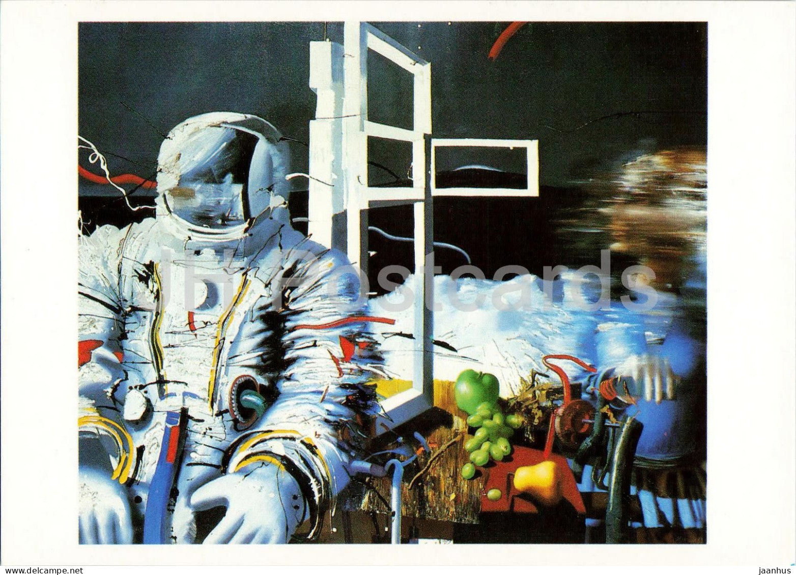 Olga Grechina - Remembrances in a Distant Journey - space - rocket - Star Way of Humanity - 1989 - Russia USSR - unused - JH Postcards