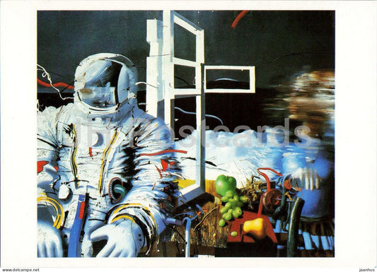 Olga Grechina - Remembrances in a Distant Journey - space - rocket - Star Way of Humanity - 1989 - Russia USSR - unused - JH Postcards