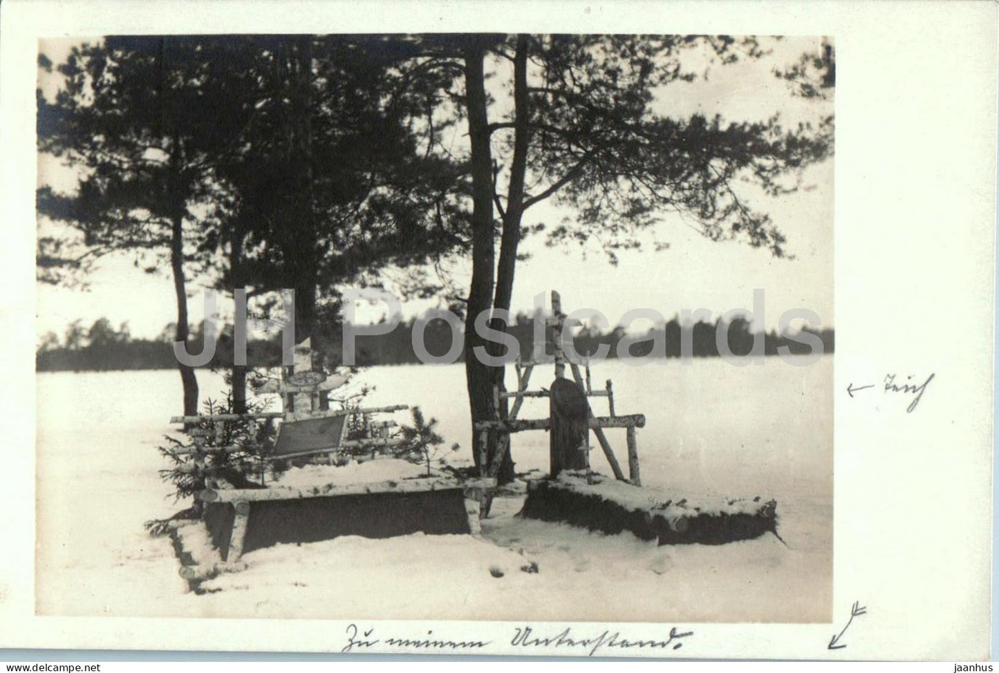 Soldiers Graves - Weltkrieg WWI - photo - old postcard - Austria - used - JH Postcards