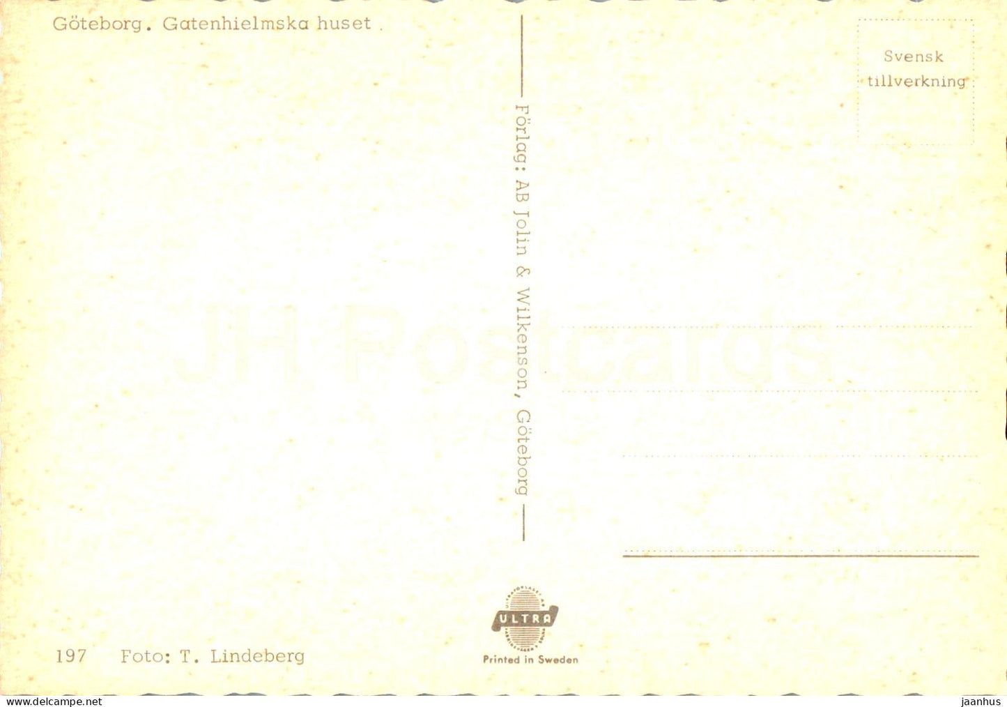 Goteborg - Gatenhielmska Huset - 197 - Sweden - unused