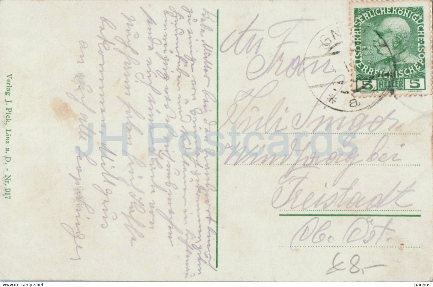 Attnang - panorama de la ville - montagnes - n° 917 - carte postale ancienne - Autriche - d'occasion 