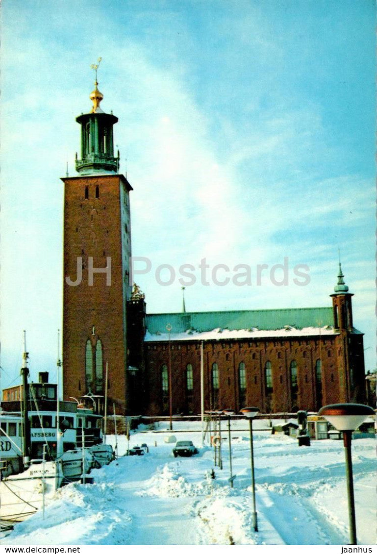 Vinter i Stockholm - Stadshuset - The Town Hall - Winter - 01-5037 - Sweden - unused - JH Postcards