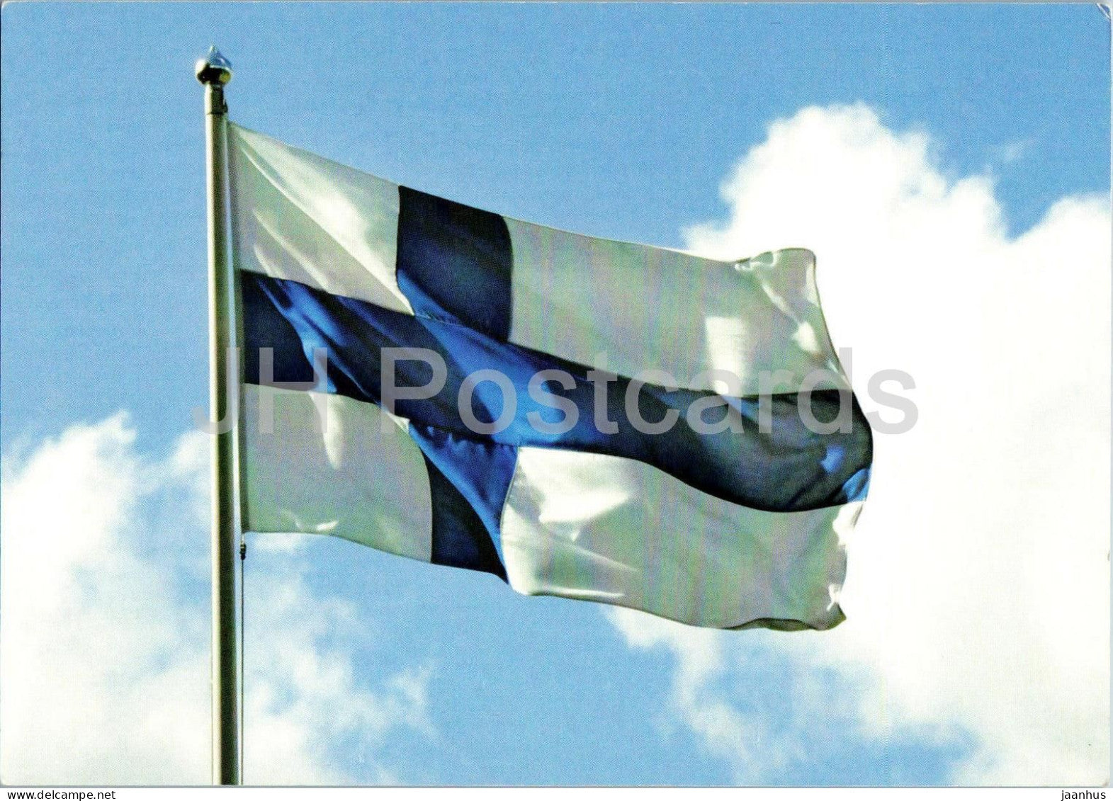 Finnish flag - national symbol - Tampereen Suomalainen Klubi - Finland - unused - JH Postcards