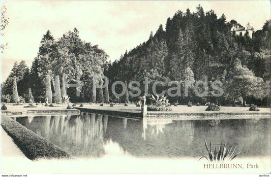 Hellbrunn - Park - Garden and pond view - No. 6018 - old postcard - Austria - unused - JH Postcards