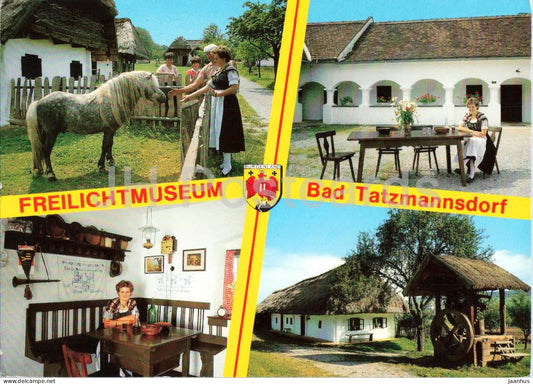 Freilichtmuseum Bad Tatzmannsdorf - Open air museum - horse - rural life  folk culture multiview - 1996 - Austria - used - JH Postcards