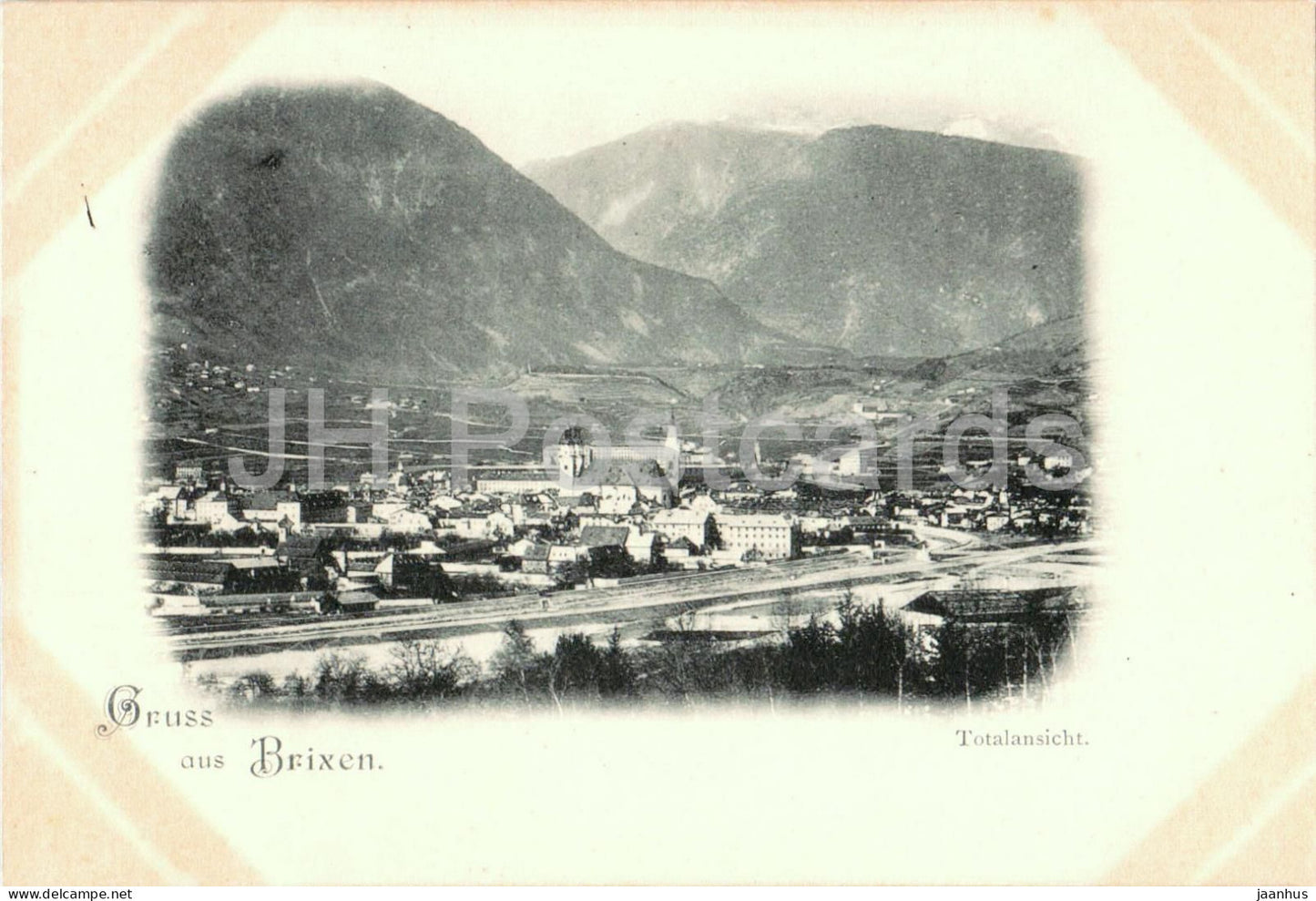 Gruss aus Brixen - Totalansicht - panorama - old postcard - 1900s - Austria - unused - JH Postcards