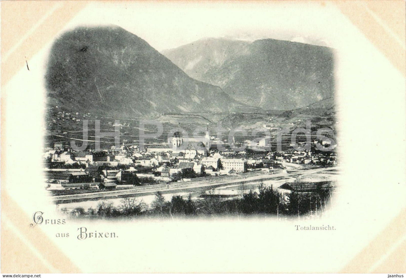 Gruss aus Brixen - Totalansicht - panorama - old postcard - 1900s - Austria - unused - JH Postcards