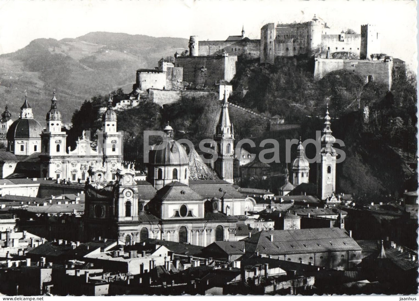 Bischofsstadt Salzburg - Episcopal city of Salzburg - city view - cathedral - old postcard - 1959 - Austria - used - JH Postcards