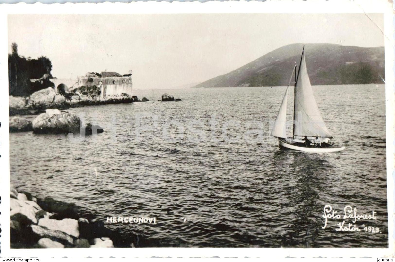 Hercegnovi - Sailing boat - Foto Laforest - old postcard - 1929 - Montenegro - Yugoslavia - used - JH Postcards