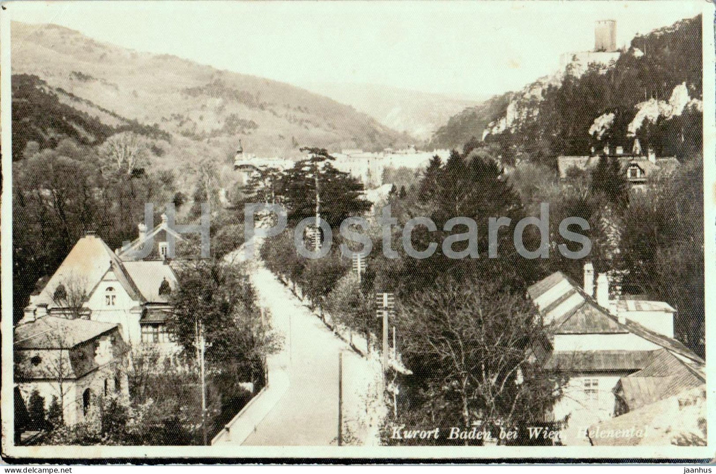 Kurort Baden bei Wien - Helenental - town view - old postcard - Austria - used - JH Postcards