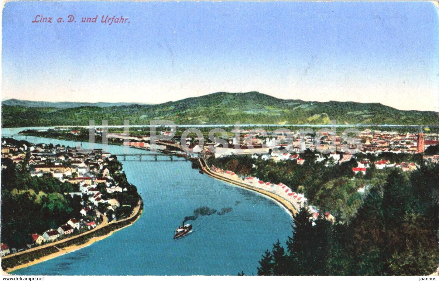 Linz a. D. und Urfahr - old postcard - Austria - used - JH Postcards