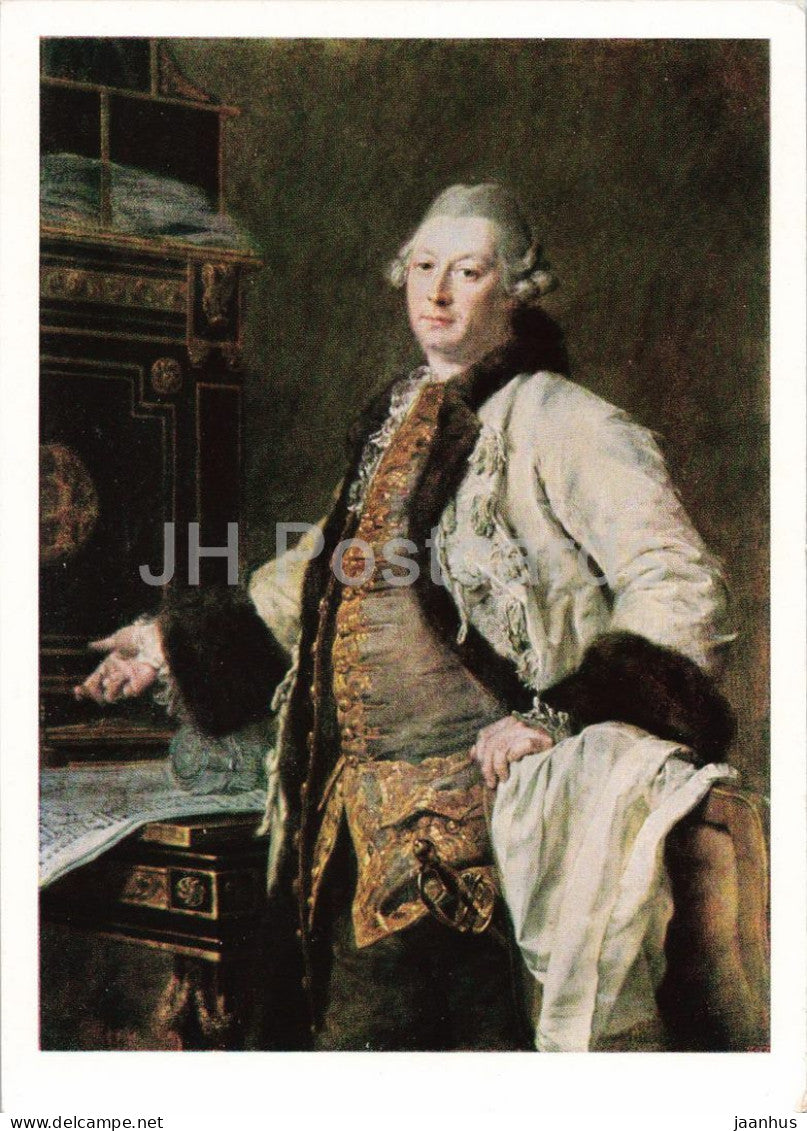 painting by Dmitry Levitsky - Portrait of the Architect A. F. Kokorinov - Russian art - 1966 - Russia USSR - unused - JH Postcards