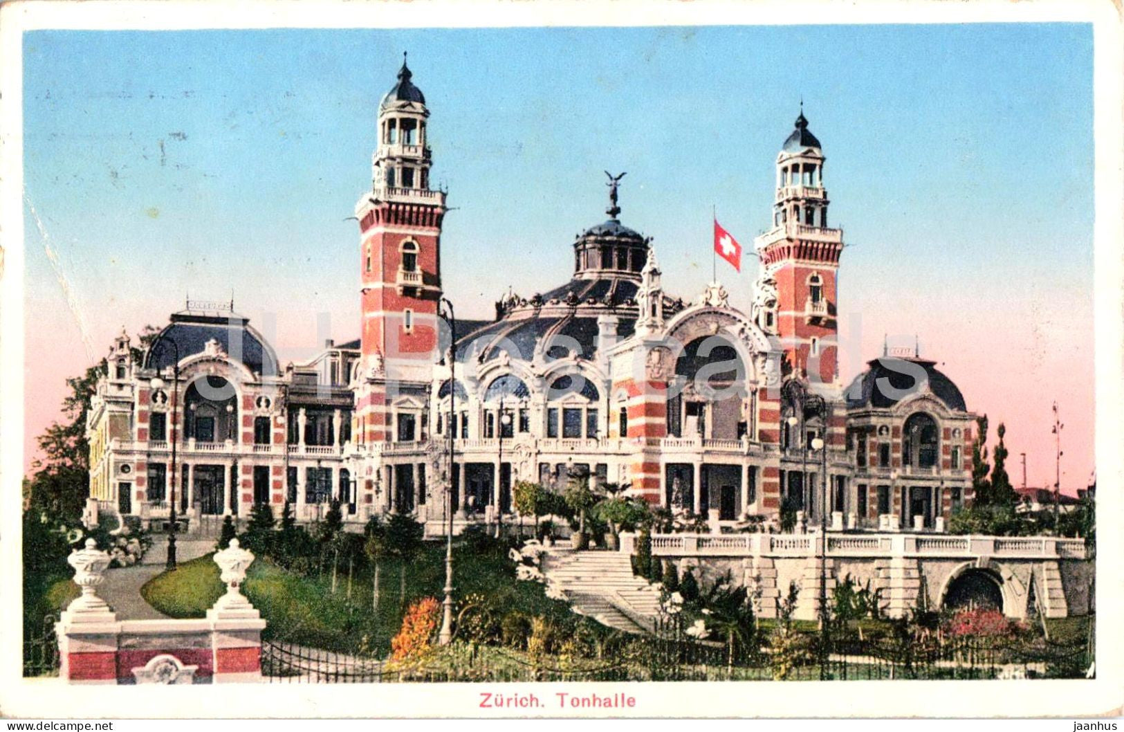 Zurich - Tonhalle - old postcard - 1927 - Switzerland - used - JH Postcards