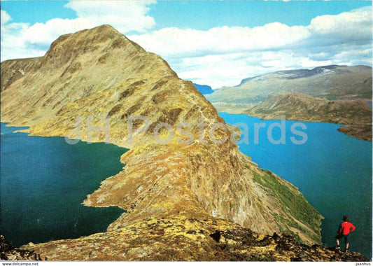 Jotunheimen Besseggen - Mount Besseggen - mountain lake - F - 7278 - 4 - 1989 - Norway - used - JH Postcards