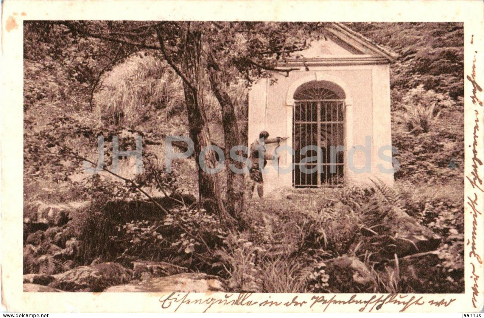 Brunnenhaus der Eisenquelle - Mitellaheim - Bad Muhllacken - spring - old postcard - Austria - used - JH Postcards