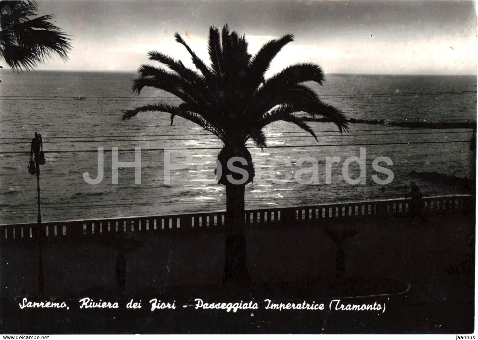 Sanremo - Riviera dei Fiori - Passeggiata Imperatrice - Tramonto - San Remo - old postcard - 1951 - Italy - used - JH Postcards