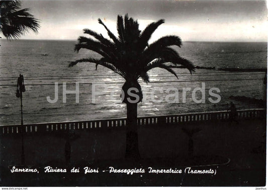 Sanremo - Riviera dei Fiori - Passeggiata Imperatrice - Tramonto - San Remo - old postcard - 1951 - Italy - used - JH Postcards
