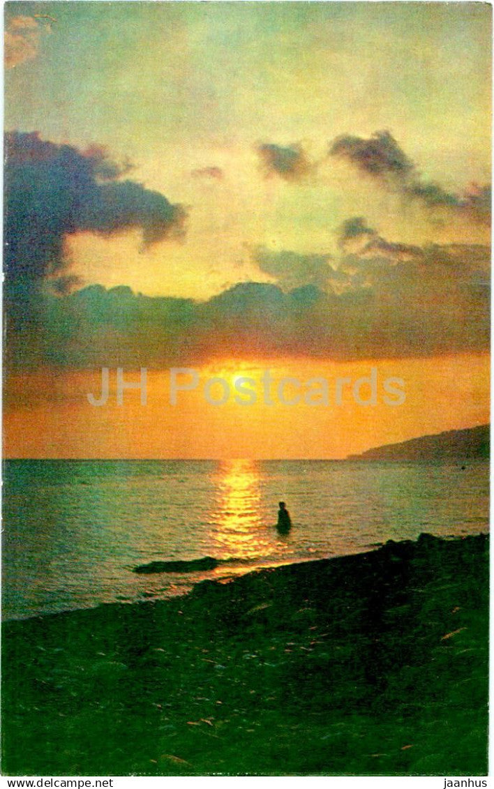 Khosta - Sunset - 1974 - Russia USSR - unused - JH Postcards