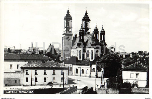 Katedra Poznanska - Poznan Cathedral - photo - old postcard - Poland - unused - JH Postcards