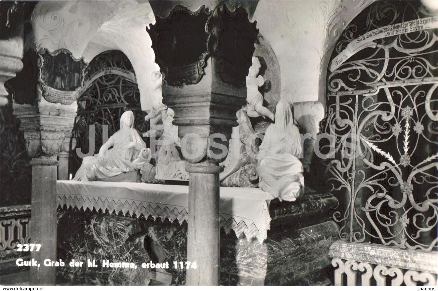 Gurk - Grab der hl. Hemma erbaut 1174 - church interior - tomb - 2377 - old postcard - Austria - unused - JH Postcards