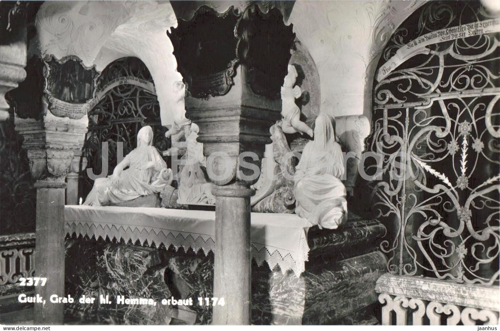 Gurk - Grab der hl. Hemma erbaut 1174 - church interior - tomb - 2377 - old postcard - Austria - unused - JH Postcards