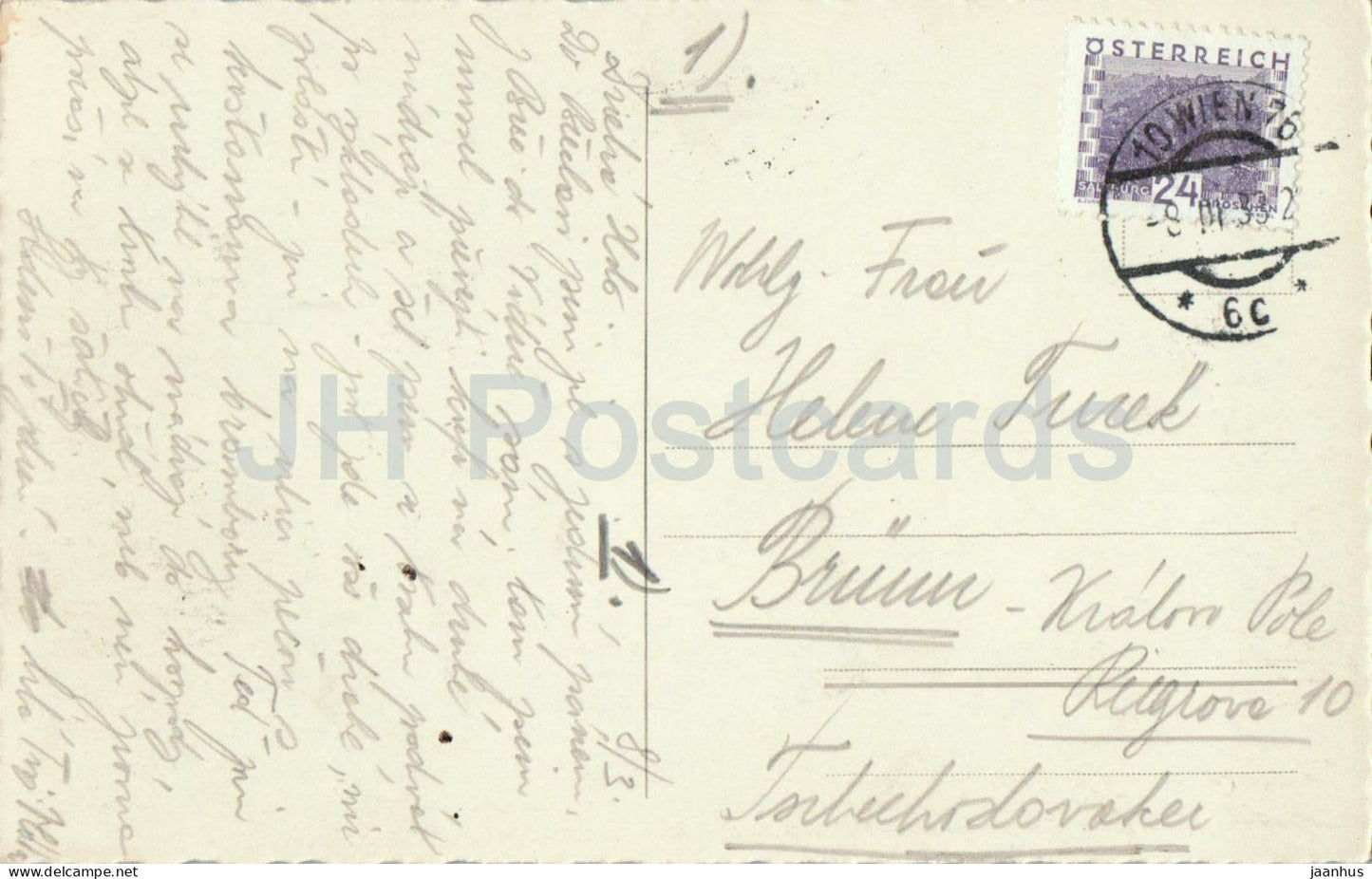 Wien - Vienna - I. Parlament - parliament - nr 1137 - old postcard - 1933 - Austria - used