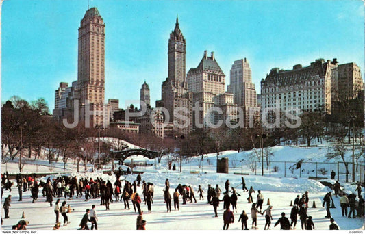 New York - Winter in Central Park - Wollman Memorial Skating Rink - 1967 - USA - used - JH Postcards