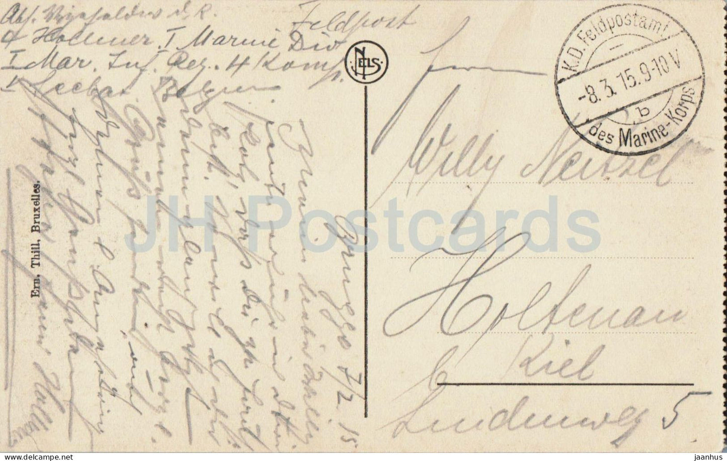 Bruges - Brugge - Palais du Franc - Palace of the Liberty of Bruges - Feldpost - old postcard - 1915 - Belgium - used