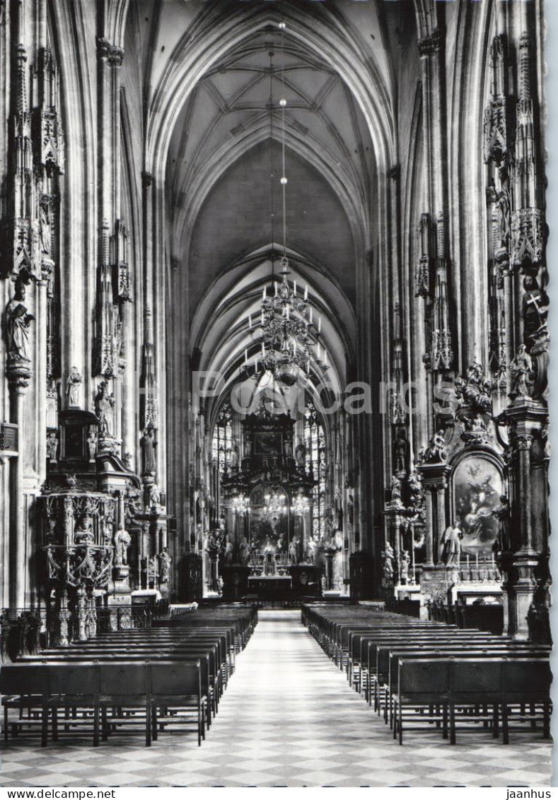 Wien - Vienna - Stephansdom - Mittelschiff - cathedral - interior -  46000- old postcard - Austria - unused - JH Postcards