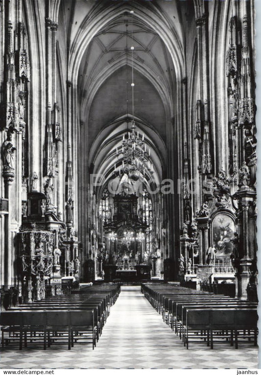 Wien - Vienna - Stephansdom - Mittelschiff - cathedral - interior -  46000- old postcard - Austria - unused - JH Postcards