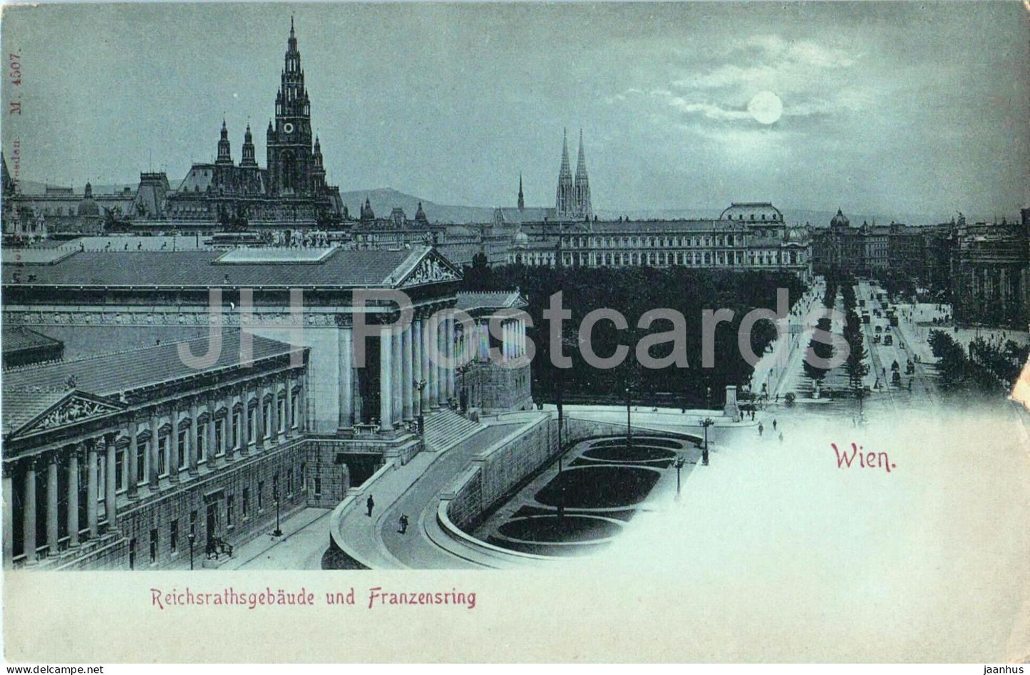 Wien - Vienna - Reichsrathsgebaude und Franzensring - old postcard - 1900s - Austria - unused - JH Postcards