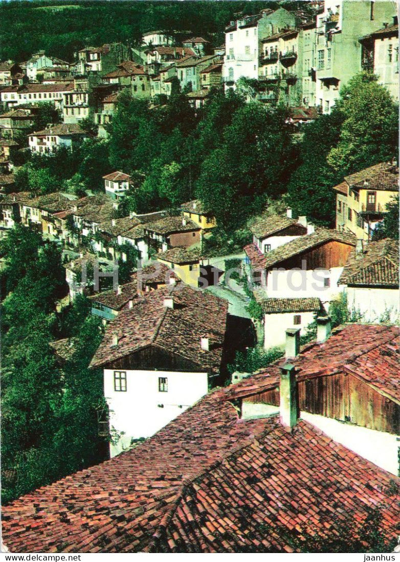 Veliko Tarnovo - old town - houses - panorama - 1984 - Bulgaria - used - JH Postcards