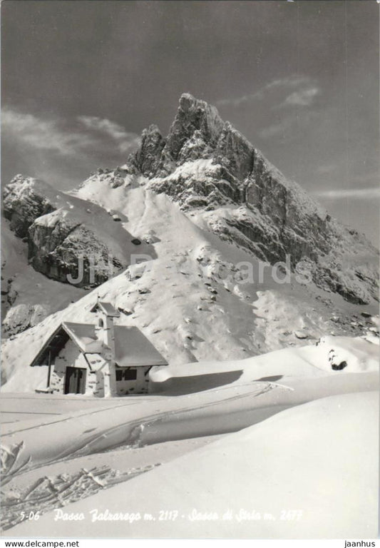 Passo Falzarego m. 2117 - Sasso di Stria m. 2477 - mountains - Alps - 5-06 - old postcard - Italy - unused - JH Postcards