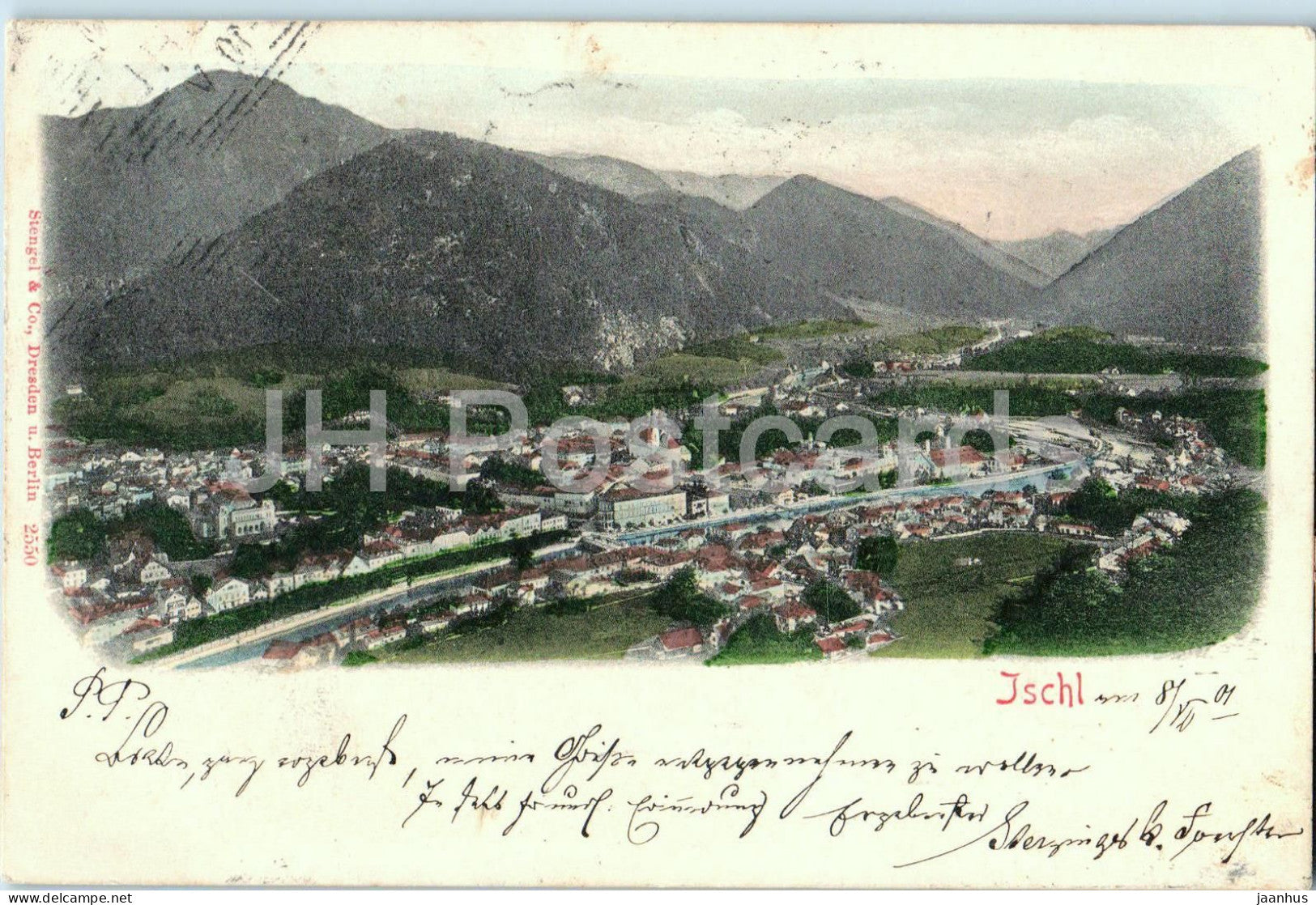 Bad Ischl - Gesamtansicht - general view - No. 2250 - old postcard - 1901 - Austria - used - JH Postcards