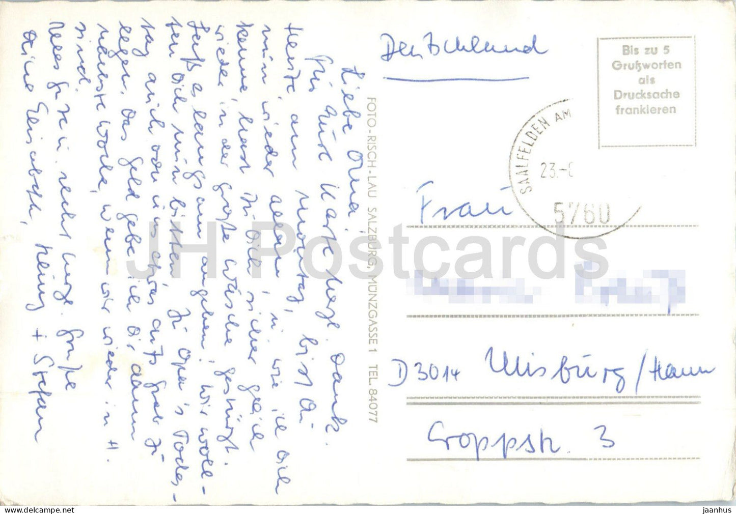 Sommerfrische Alm bei Saalfelden am Steinernen Meer Sbg - village d'alpage - 7363 - carte postale ancienne - Autriche - utilisé 