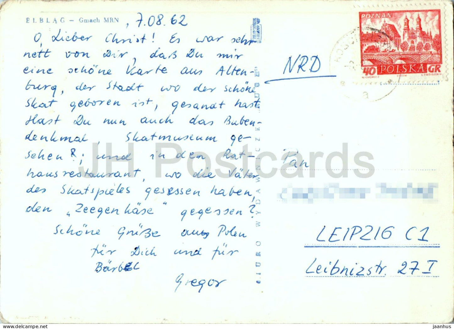 Elbląg - Bâtiment MRN - bâtiment - architecture - 1962 - Pologne - utilisé