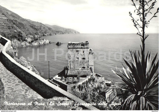 Riviera Ligure di Levante - Monterosso al Mare - La Spezia - Panorama - Passeggiata - 37 - old postcard - Italy - unused - JH Postcards