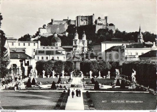 Salzburg - Mirabellgarten - garden - 8477 - old postcard - Austria - used - JH Postcards