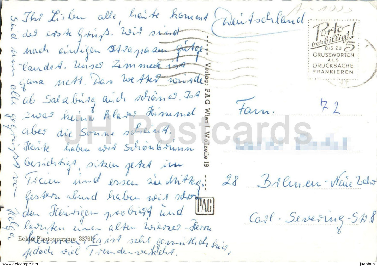 Wien - Vienna - Schönbrunn - Große Galerie - Millionenzimmer - Mehrfachansicht - 33761 - alte Postkarte - Österreich - gebraucht