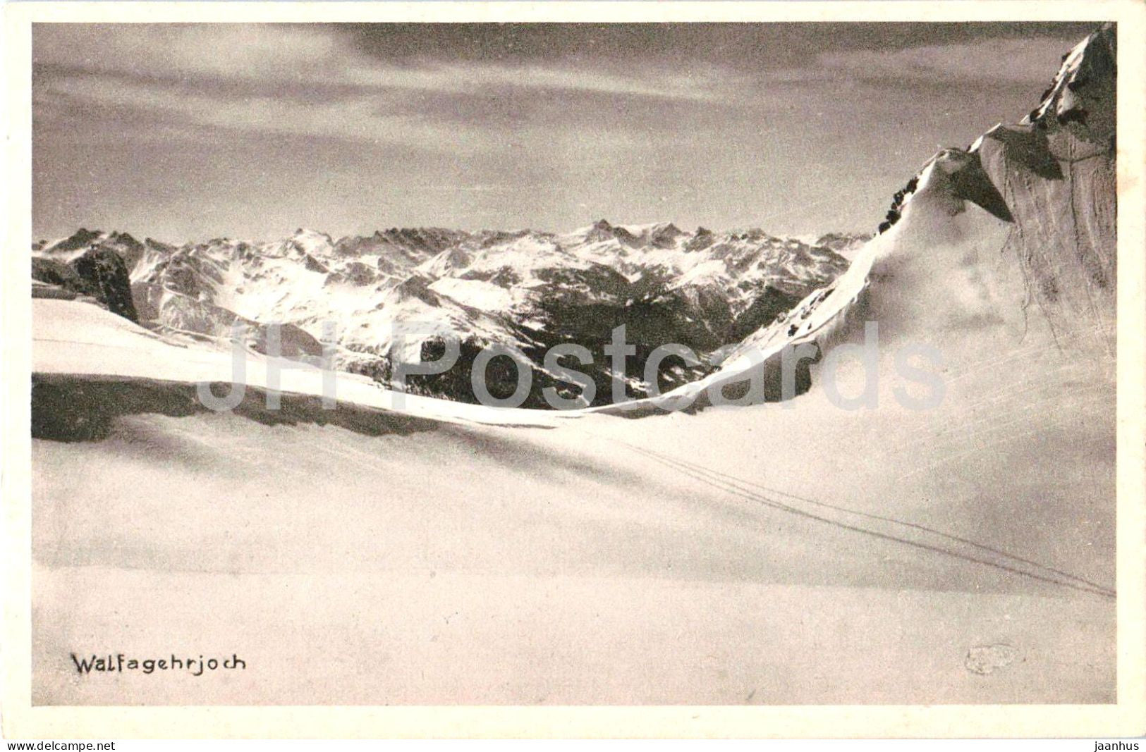 Valfagehrjoch 2544 m - Blick gegen Scesaplana und Sulzfluh - 2258 - old postcard - Austria - unused - JH Postcards