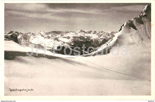 Valfagehrjoch 2544 m - Blick gegen Scesaplana und Sulzfluh - 2258 - old postcard - Austria - unused - JH Postcards