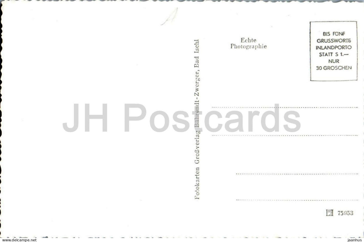 Bad Ischl avec Loser - vue sur la ville - montagnes - vallée - 3812 - vieille carte postale - Autriche - non utilisée