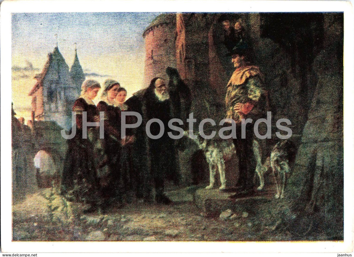 painting by Vasily Polenov - The Right of the Lord - dog - Russian art - 1963 - Russia USSR - unused - JH Postcards