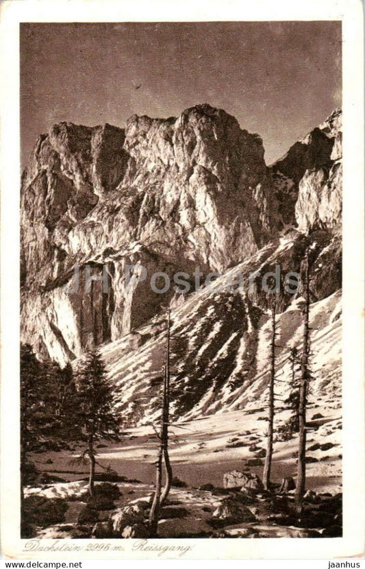 Dachstein 2996 m - Reissgang - mountains - Alps - old postcard - 1921 - Austria - unused - JH Postcards