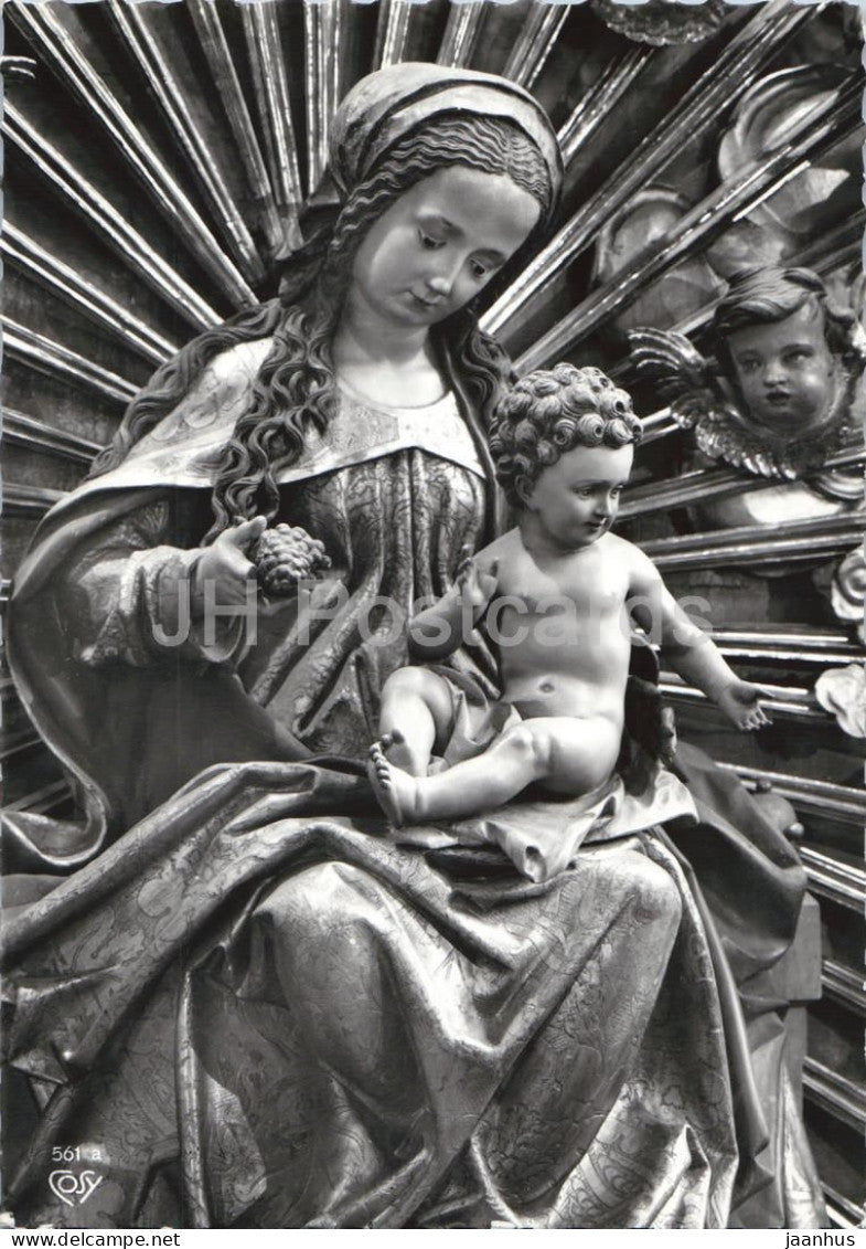 Salzburg - Pacher Madonna anno 1470 in der Franziskanerkirche - Madonna and Child - 561 old postcard - Austria - unused - JH Postcards