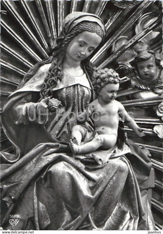 Salzburg - Pacher Madonna anno 1470 in der Franziskanerkirche - Madonna and Child - 561 old postcard - Austria - unused - JH Postcards