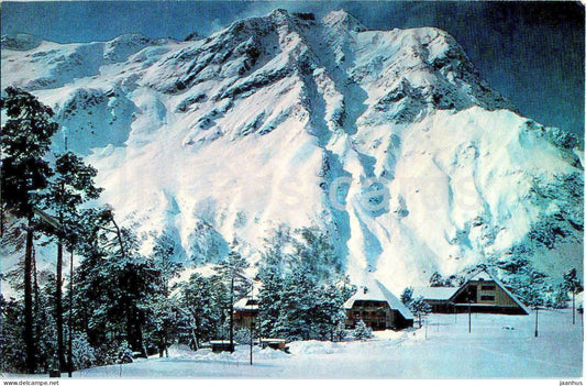 Elbrus region - The Moscow University Glacialogical station in the Azau canyon - 1973 - Russia USSR - unused - JH Postcards