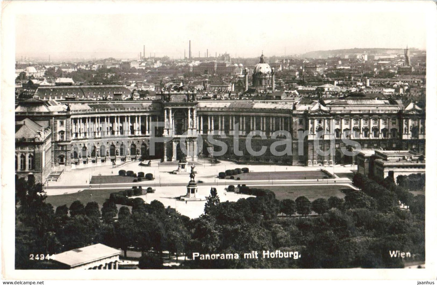 Wien - Vienna - Panorama mit Hofburg - nr 2494 - old postcard - 1940s - Austria - used - JH Postcards