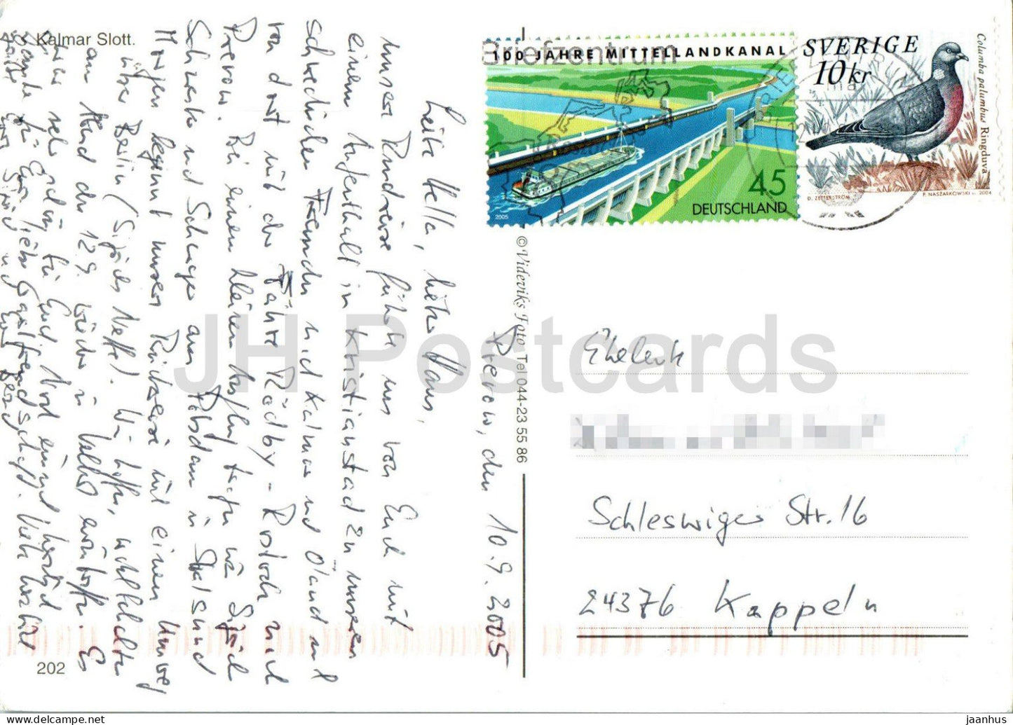 Kalmar Slott - castle - boat - 202 - 2005 - Sweden - unused