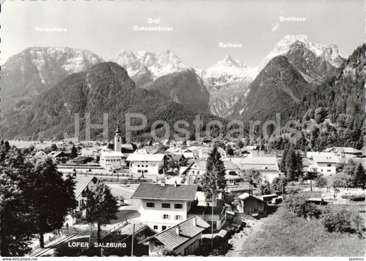 Lofer Salzburg mit Vorderhorn - Ochsenhornern - Reifhorn und Breithorn - mountains - old postcard - Austria - unused - JH Postcards